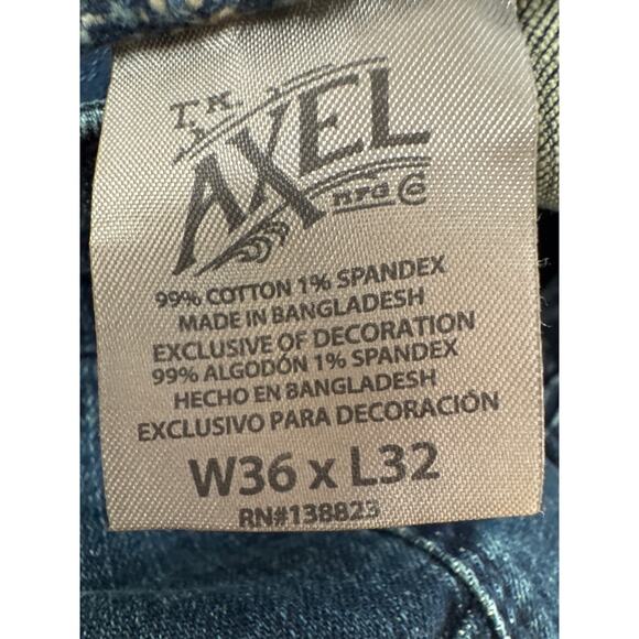 TK Axel Slim Boot Jeans Men’s 36x32 Bushnell Dark Wash Stretch Denim Western - Picture 5 of 8